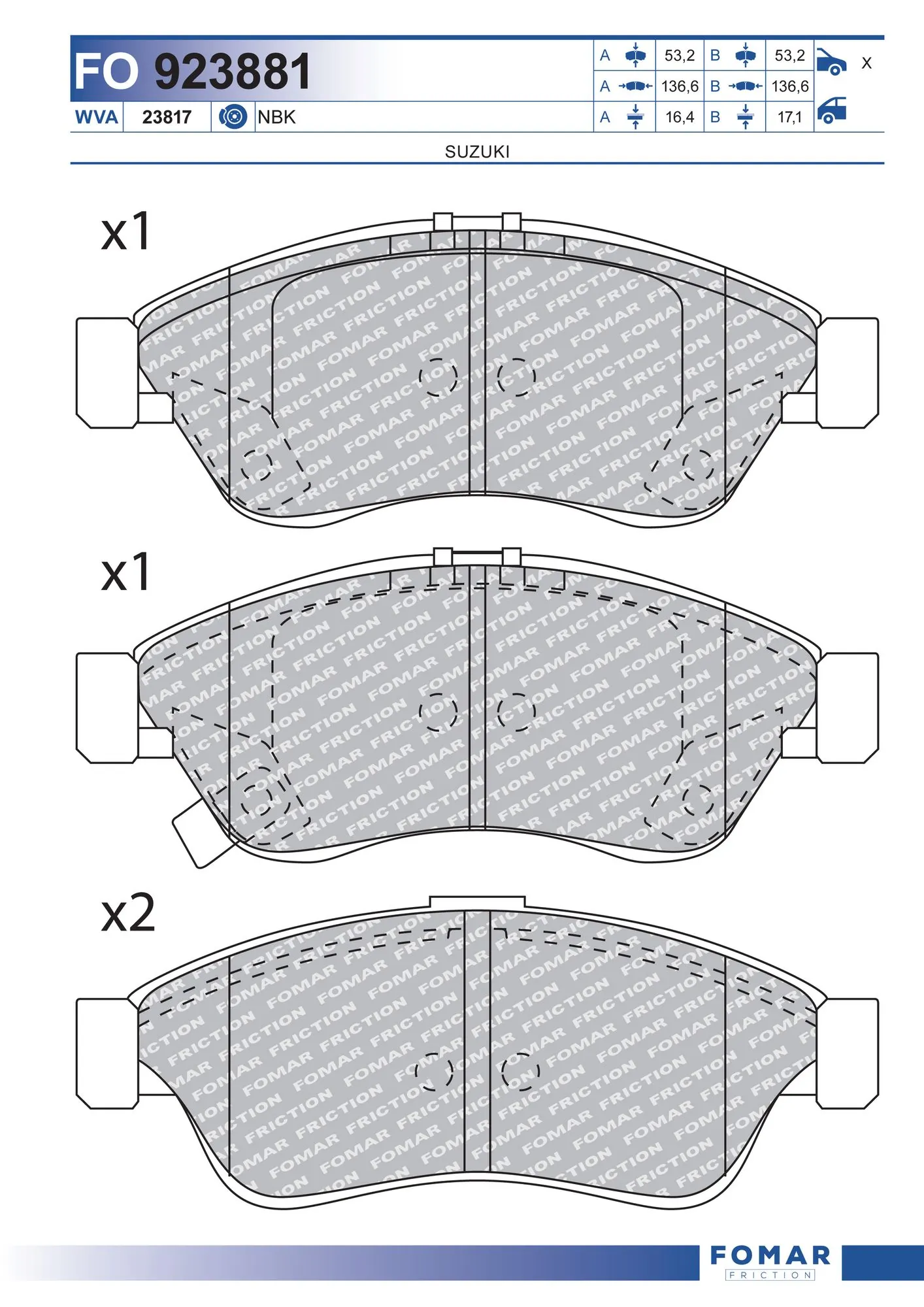 Brake Pad Set, disc brake